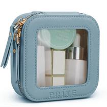 Bolsa de maquiagem Prite Small Portable Clear Waterproof Blue