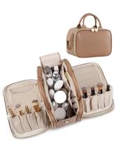 Bolsa de maquiagem Prite Waterproof Travel Cosmetic Organizer Brown