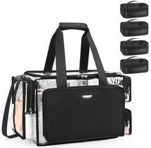 Bolsa de maquiagem Relavel Clear com 4 bolsas pequenas e alça de ombro Bolsa de maquiagem Relavel Clear com 4 bolsas pequenas e alça de ombro
