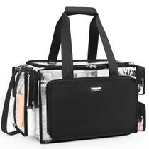 Bolsa de maquiagem Relavel Clear Extra Large com divisórias ajustáveis Bolsa de maquiagem Relavel Clear Extra Large com divisórias ajustáveis