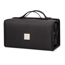 Bolsa de maquiagem ROYALFAIR Roll Up Travel Toiletry preta para mulheres Bolsa de maquiagem ROYALFAIR Roll Up Travel Toiletry preta para mulheres