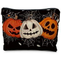 Bolsa de maquiagem RYYCDOI Halloween Spider Pumpkin para mulheres