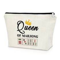 Bolsa de maquiagem Sazuwu Mahjong Queen, presente para mulheres amantes de Mahjong