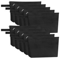 Bolsa de maquiagem Sinzip, lona de algodão, 10 peças com zíper