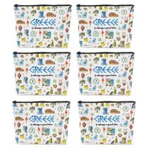 Bolsa de maquiagem Sldpngo Greece, conjunto de 6 para mulheres, algodão de viagem Bolsa de maquiagem Sldpngo Greece, conjunto de 6 para mulheres, algodão de viagem
