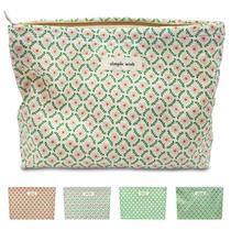 Bolsa de maquiagem STARDW Aesthetic Floral para mulheres e meninas em tela Bolsa de maquiagem STARDW Aesthetic Floral para mulheres e meninas em tela