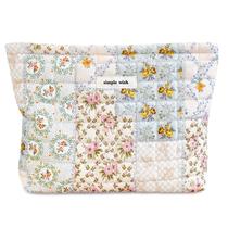 Bolsa de maquiagem STARDW Cute Cotton acolchoada bolsa de cosméticos floral Bolsa de maquiagem STARDW Cute Cotton acolchoada bolsa de cosméticos floral
