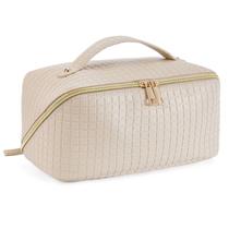Bolsa de maquiagem Telena Large Capacity Travel PU Leather Women
