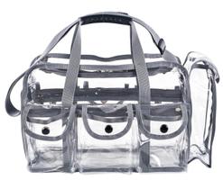Bolsa de maquiagem Tense Edano Clear PVC Travel Organizer Grey Bolsa de maquiagem Tense Edano Clear PVC Travel Organizer Grey