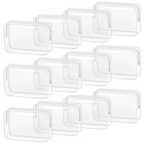 Bolsa de maquiagem TISRATOK Clear para mulheres, 12 peças com zíper branco Bolsa de maquiagem TISRATOK Clear para mulheres, 12 peças com zíper branco