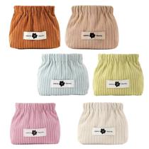 Bolsa de maquiagem TJJII Corduroy 6/12 pacotes Elastic Aesthetic Bolsa de maquiagem TJJII Corduroy 6/12 pacotes Elastic Aesthetic