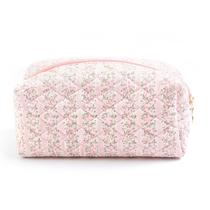Bolsa de maquiagem TJJII Floral Acolchoada Poliéster Blossom Blush Pink Bolsa de maquiagem TJJII Floral Acolchoada Poliéster Blossom Blush Pink