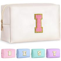 Bolsa de maquiagem TOPEAST Preppy Pearly White I PU Leather Bolsa de maquiagem TOPEAST Preppy Pearly White I PU Leather