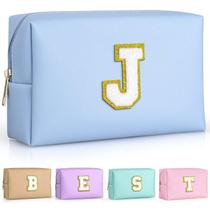 Bolsa de maquiagem TOPEAST, presentes de aniversário para mulheres (Sky Blue J) Bolsa de maquiagem TOPEAST, presentes de aniversário para mulheres (Sky Blue J)