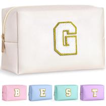 Bolsa de maquiagem TOPEAST Travel em couro PU impermeável branca Bolsa de maquiagem TOPEAST Travel em couro PU impermeável branca