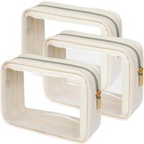 Bolsa de maquiagem transparente Bolsa de higiene aprovada pela PACKISM TSA Bolsa de maquiagem transparente Bolsa de higiene aprovada pela PACKISM TSA