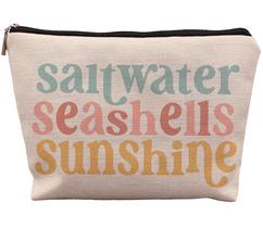 Bolsa de maquiagem uinwk Beach Summer Travel para mulheres, linho Bolsa de maquiagem uinwk Beach Summer Travel para mulheres, linho