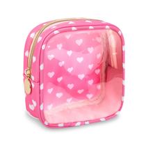 Bolsa de maquiagem UIXIZQ Clear Mini para bolsa de nylon e PVC à prova d'água Bolsa de maquiagem UIXIZQ Clear Mini para bolsa de nylon e PVC à prova d'água