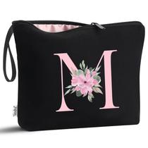 Bolsa de maquiagem Vavabox A-Z personalizada preta para mulheres Bolsa de maquiagem Vavabox A-Z personalizada preta para mulheres