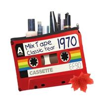 Bolsa De Maquiagem Vintage Em Forma De Cassete Organizador De Viagem Dobrável Com Zíper Para Amantes