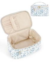 Bolsa de maquiagem Wandering Nature Travel Organizer, acolchoada, azul Bolsa de maquiagem Wandering Nature Travel Organizer, acolchoada, azul