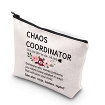 Bolsa de maquiagem WCGXKO Chaos Coordinator Funny Definition Pouch