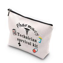 Bolsa de maquiagem WCGXKO Pharmacy Technician Survival Kit Funny Bolsa de maquiagem WCGXKO Pharmacy Technician Survival Kit Funny