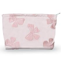 Bolsa de maquiagem WY LIGHTING LEVEL Elegant Bow Canvas Rosa