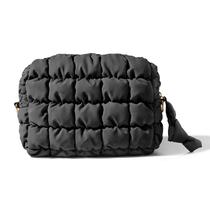 Bolsa de maquiagem Yarnic Quilted Cosmetic Bag Organizer Black
