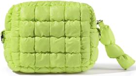 Bolsa de maquiagem Yarnic Quilted Quilt Cosmetic Bag Organizer Green