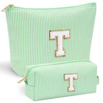 Bolsa de maquiagem YOOLIFE Initial para meninas com alça 11,02 x 3,35 x 7,48 polegadas Bolsa de maquiagem YOOLIFE Initial para meninas com alça 11,02 x 3,35 x 7,48 polegadas