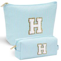 Bolsa de maquiagem YOOLIFE Initial para mulheres - presente personalizado