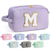Bolsa de maquiagem YOOLIFE Monogram Initial para meninas adolescentes