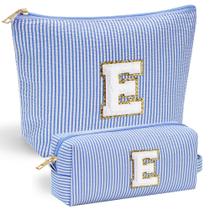 Bolsa de maquiagem YOOLIFE personalizada para mulheres com letra inicial
