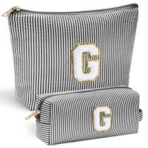 Bolsa de maquiagem YOOLIFE Personalized Initial Stitch Chenille Bolsa de maquiagem YOOLIFE Personalized Initial Stitch Chenille