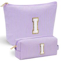 Bolsa de maquiagem YOOLIFE Presentes de aniversário para mulheres, mãe com inicial Bolsa de maquiagem YOOLIFE Presentes de aniversário para mulheres, mãe com inicial