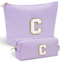 Bolsa de maquiagem YOOLIFE, presentes de dama de honra para o dia do casamento, roxa