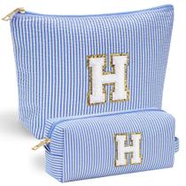 Bolsa de maquiagem YOOLIFE Travel for Women Initial com bolsa de pincel Bolsa de maquiagem YOOLIFE Travel for Women Initial com bolsa de pincel