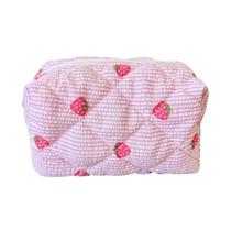 Bolsa de maquiagem ZUNUONUO Coquette, algodão acolchoado, organizador feminino