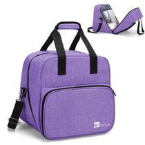 Bolsa de máquina Serger Yarwo Purple com placa de madeira 38x31x35cm