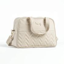 Bolsa de Maternidade Hug Média Zig Zag Bege