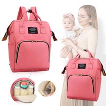 Bolsa De Maternidade Mochila Térmica Porta Mamadeira Mamãe Gestante Bebê Menino Menina Espaço Frauda