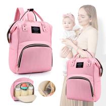 Bolsa De Maternidade Mochila Térmica Porta Mamadeira Mamãe Gestante Bebê Menino Menina Espaço Frauda