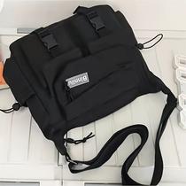 Bolsa de Mensageiro Estilo Japonês Grande Capacidade Saco Casual Lona para Homens e Estudantes Cor:Pacote único preto Bolsa de Mensageiro Estilo Japonês Grande Capacidade Saco Casual Lona para Homens e Estudantes Cor:Pacote único preto