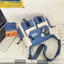 Bolsa de Mensageiro Estilo Japonês Grande Capacidade Saco Casual Lona para Homens e Estudantes