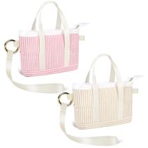 Bolsa de moedas, chaveiro, mini sacola Playexen Corduroy, pacote com 2