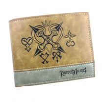 Bolsa de moedas de anime de couro Wallet Kingdom Hearts com duas dobras Bolsa de moedas de anime de couro Wallet Kingdom Hearts com duas dobras