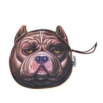 Bolsa de moedas Mosstyus Cute 3D Dog Face Wallet Saco de armazenamento