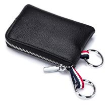 Bolsa de moedas, porta-moedas, chaveiros duplos de couro imeetu, pretos Bolsa de moedas, porta-moedas, chaveiros duplos de couro imeetu, pretos