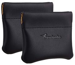 Bolsa de moedas Travelambo Leather Squeeze Pouch, porta-moedas, 2 unidades Bolsa de moedas Travelambo Leather Squeeze Pouch, porta-moedas, 2 unidades